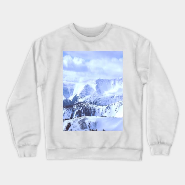 Blue Snow Mountain Range Crewneck Sweatshirt by Kadeda RPG